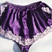 Violet lingerie, violet satin  lingerie,Burgundy french knickers, satin knickers, satin panties, violet pyjamas 