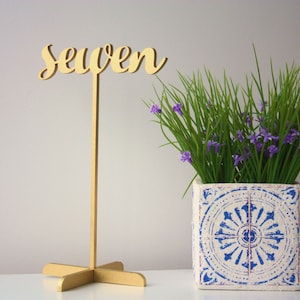 Wedding Table Numbers Gold Table Numbers Wood Table Numbers
