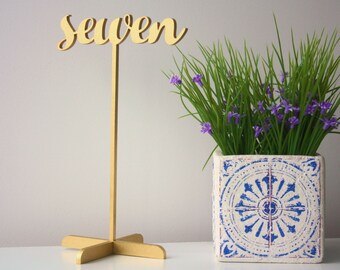 Wedding Table Numbers Gold Table Numbers Wood Table Numbers