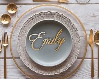 Nombres de mesa para bodas, tarjetas de mesa de madera, decoración de mesa personalizada, tarjetas de mesa para bodas, letreros con nombre cortados con láser, decoración de mesa para bodas