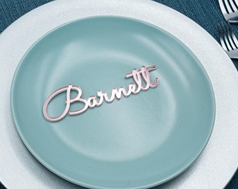 Personalized Wedding Place Cards, Laser Cut Names, Custom Guest Name Place Settings, Wedding Table Decor, Bride and Groom Table Settings