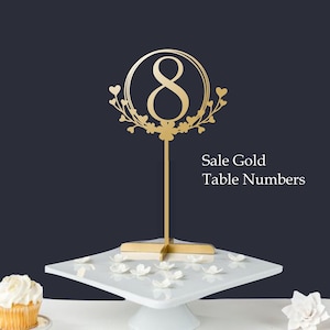 Wedding Table Numbers Gold Table Number Geometric Gold Table Numbers  Gold Table Numbers with base  Wedding Numbers
