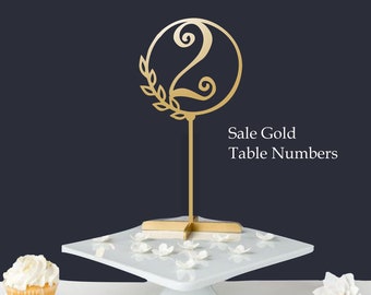 Wedding table numbers. Wedding signs. Table numbers gold. Rustic signs. Table decoration. Numbers with base.Wood table numbers