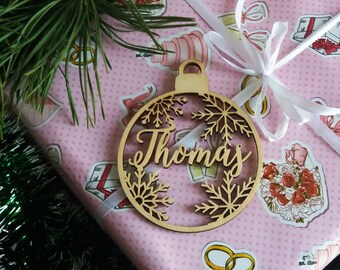 First Christmas bauble personalized Custom CHRISTMAS gift bauble laser cut names -Please Enter your phone number in the "NOTE to the seller"