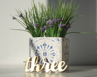 Rustic Table Number - Gold Table Numbers- Table Number Words - Wedding Table Numbers
