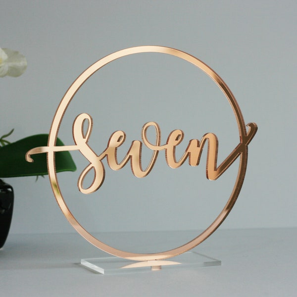 Rose Gold Table Numbers ,Gold  Silver Mirror Acrylic Table Numbers, Wedding Table Numbers, Table  Numbers , Wedding Table Decor, Wedding