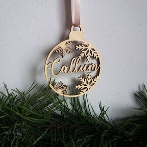 First Christmas bauble personalized Custom CHRISTMAS gift bauble laser cut names Please Enter your phone number in the NOTE to the seller image 2