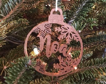 First Christmas bauble personalized Custom CHRISTMAS gift bauble laser cut names -Please Enter your phone number in the "NOTE to the seller"