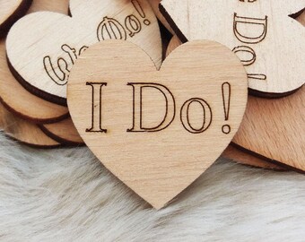 I do  Wood Hearts 2.5 cm - Rustic Wedding. Wood Hearts .
