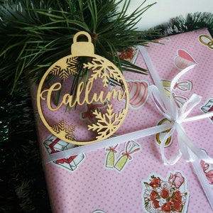 First Christmas bauble personalized Custom CHRISTMAS gift bauble laser cut names Please Enter your phone number in the NOTE to the seller image 4