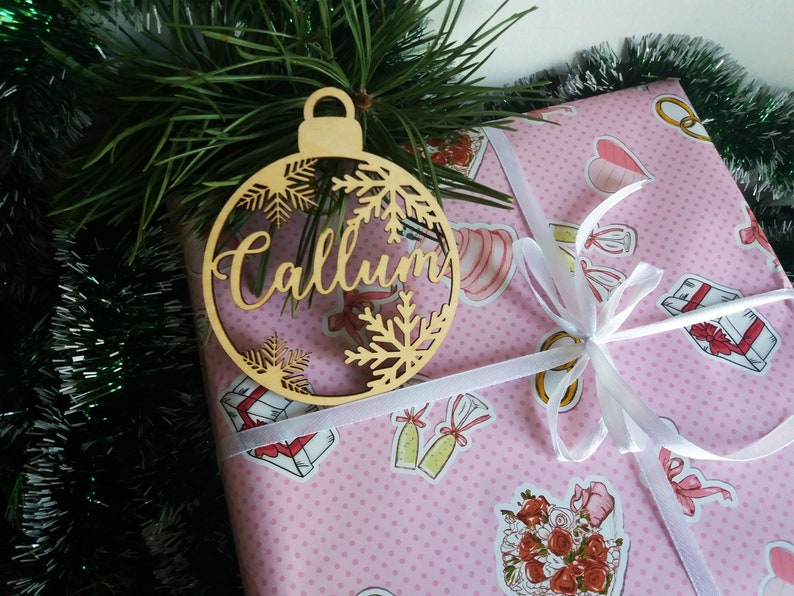 First Christmas bauble personalized Custom CHRISTMAS gift bauble laser cut names Please Enter your phone number in the NOTE to the seller image 4