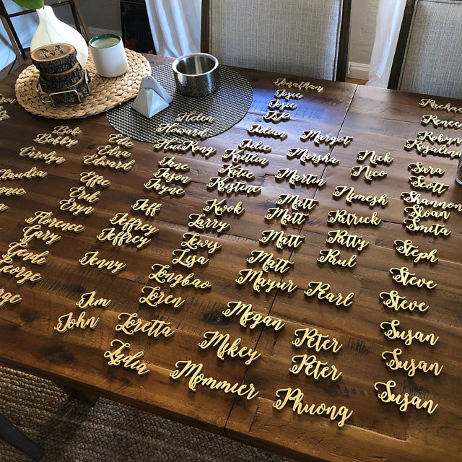 Place Name.Wooden Wedding Place Setting.Wedding Place Etsy