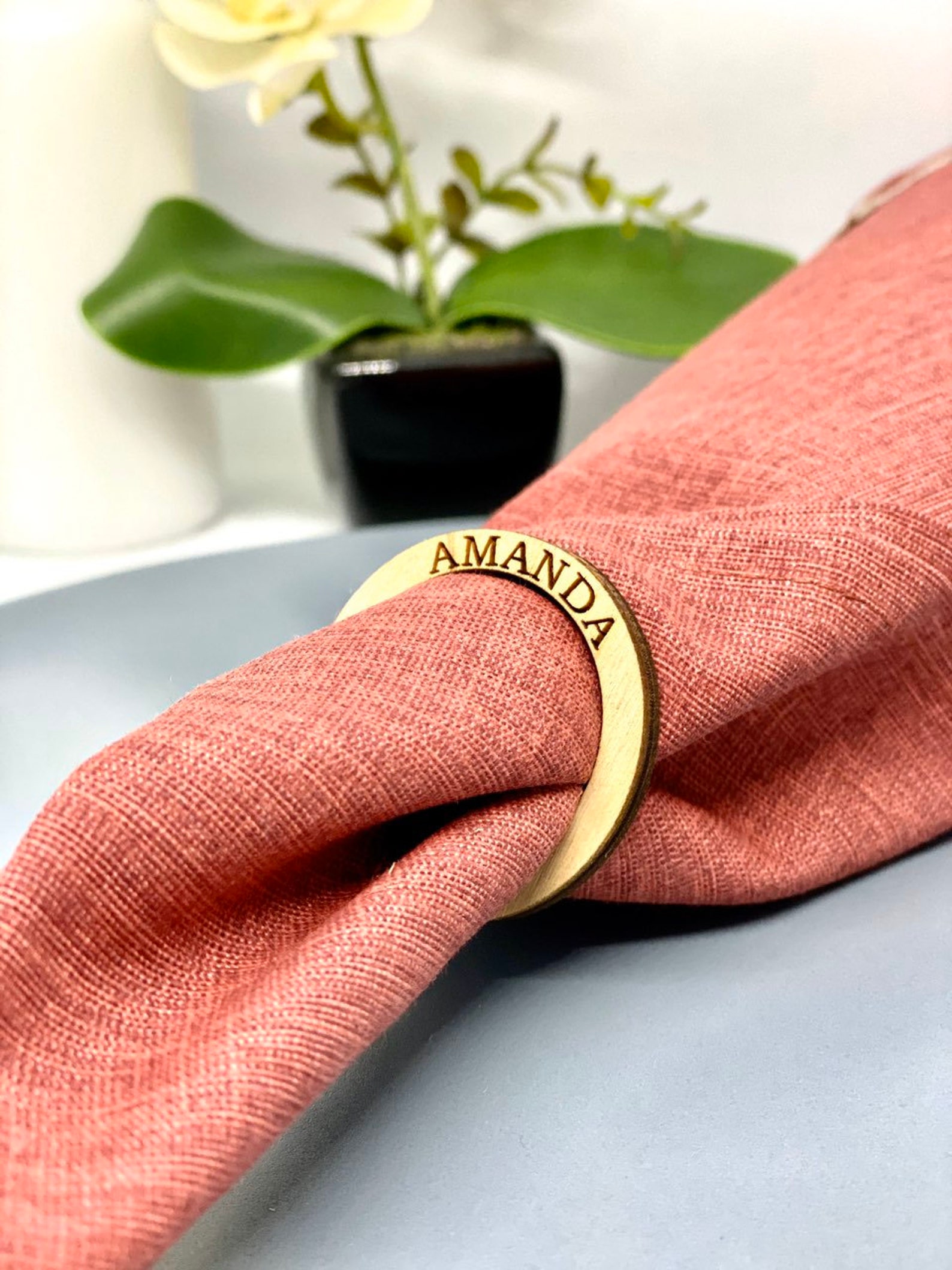 Personalized Napkin Ring Wedding Napkin Ring napkin Ring Etsy