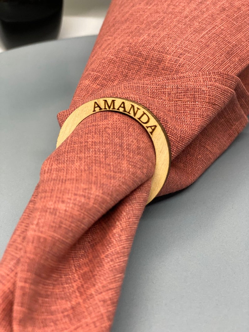Personalized Napkin Ring Wedding Napkin Ring napkin Ring Etsy