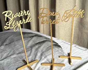 Wedding Table Names, Custom Table Numbers, Wedding Centrepieces, Wooden Table Numbers, Table Sign,Laser Cut Names