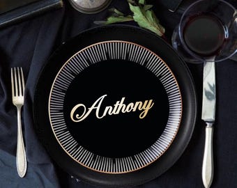 Tarjetas de madera cortadas con láser para nombres y lugares: decoración personalizada para mesas de boda