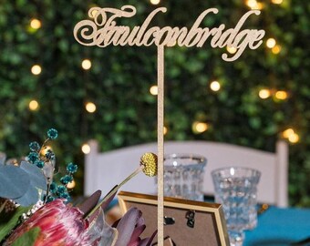 Wedding Table Names, Custom Table Numbers, Wedding Centrepieces, Wooden Table Numbers, Table Sign,Laser Cut Names Custom wedding sign