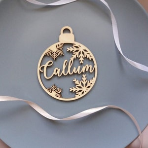 First Christmas bauble personalized Custom CHRISTMAS gift bauble laser cut names Please Enter your phone number in the NOTE to the seller image 7