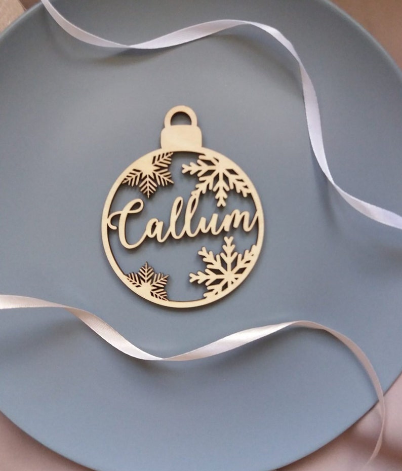 First Christmas bauble personalized Custom CHRISTMAS gift bauble laser cut names Please Enter your phone number in the NOTE to the seller image 7