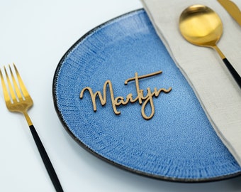 Wedding place card, Personalized wedding place table cards Laser Cut Names Place Setting Wedding Name Cards Place Names Table Decor