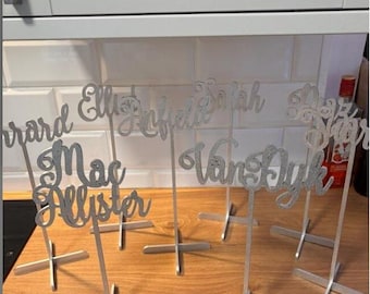 Custom Table Numbers, Wedding Table Names, Wedding Centrepieces,  Wooden Table Numbers, Table Sign,Laser Cut Names