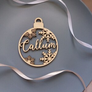 First Christmas bauble personalized Custom CHRISTMAS gift bauble laser cut names Please Enter your phone number in the NOTE to the seller image 6