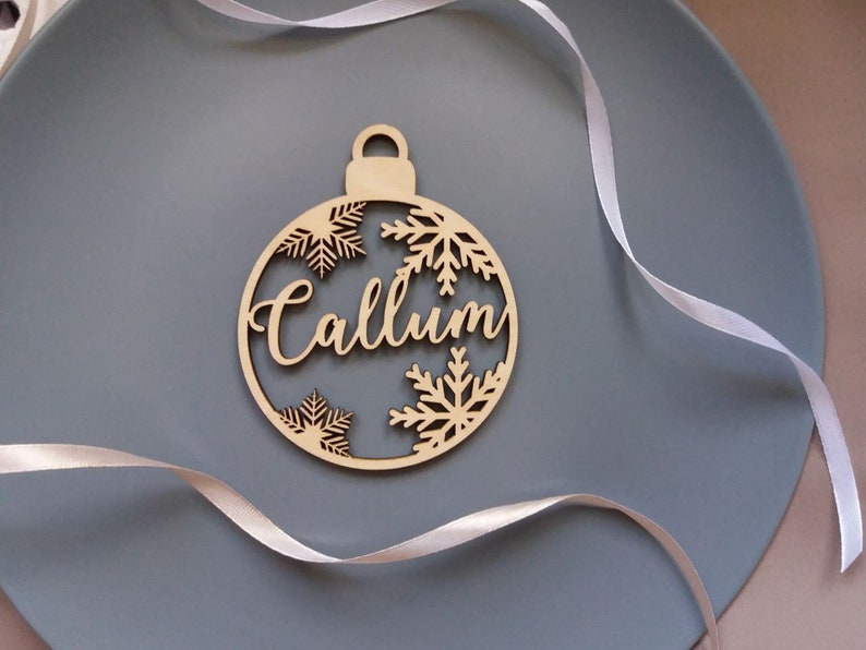 First Christmas bauble personalized Custom CHRISTMAS gift bauble laser cut names Please Enter your phone number in the NOTE to the seller image 6