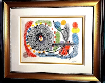 Framed Joan Miro 