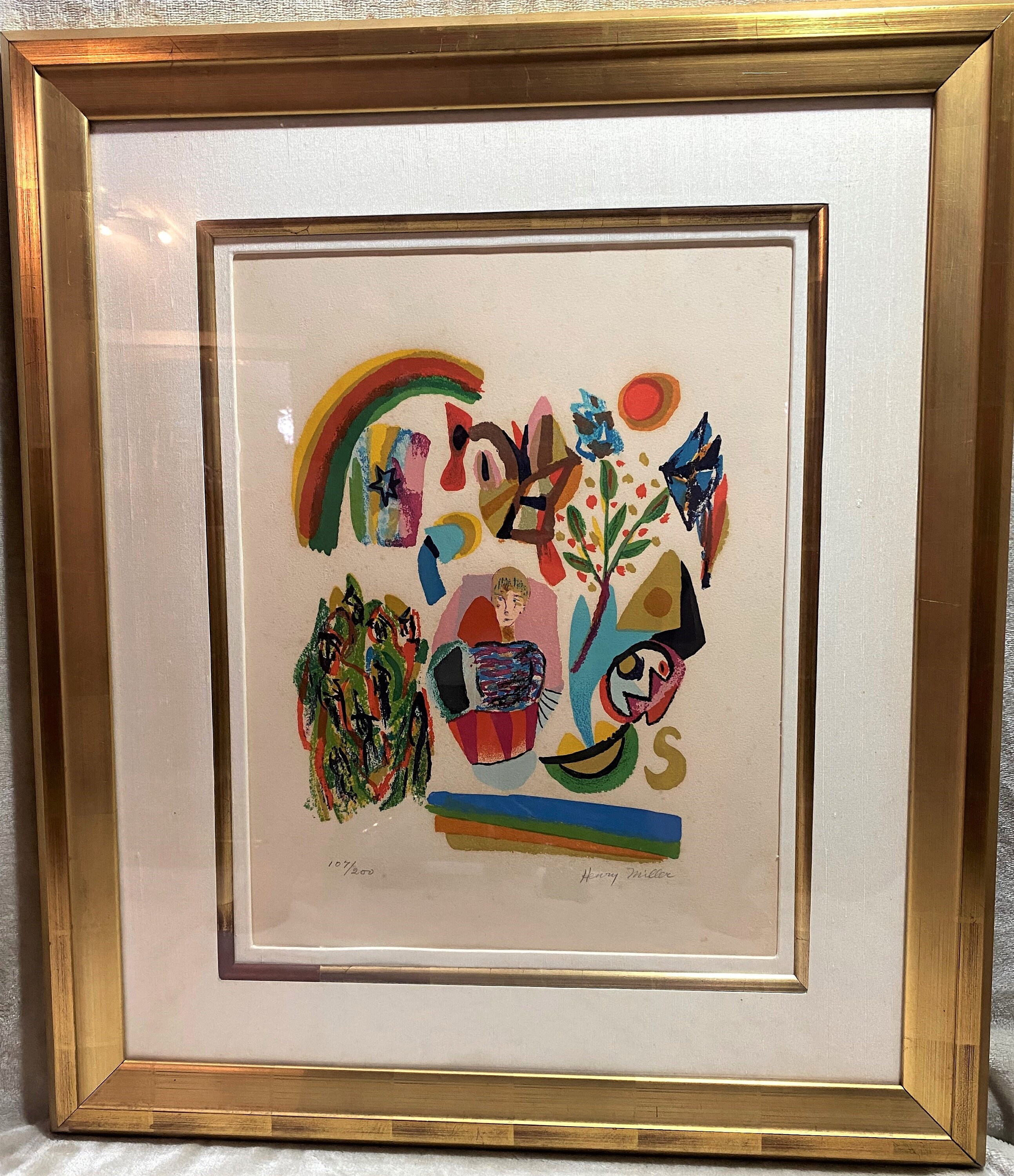 ヘンリー・ミラー直筆サイン『Dream of Spring』リトグラフ0723D ヘンリー・ミラー直筆サイン『Dream of Spring』リトグラフ0723D