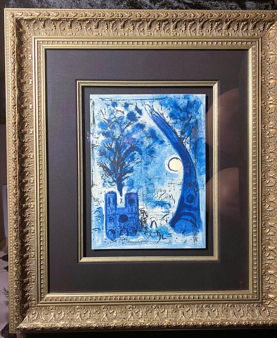 Marc Chagall Notre Dame Et La Tour Eiffel Signed and Numbered - Etsy