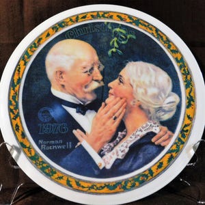 Christmas plate, 1978, Norman Rockwell, Golden Christmas