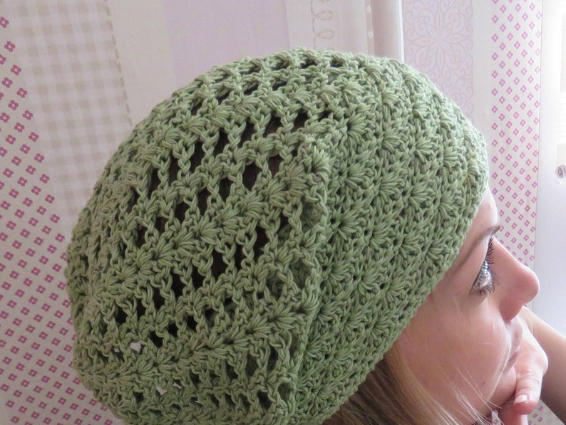 crochet lace hat