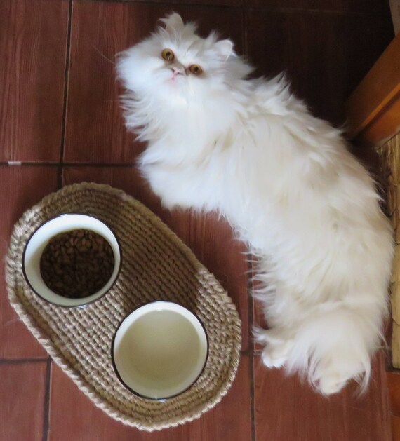 Cat Food Mats Cat Placemat Pet Mat Cat Mat Crochet Placemat Etsy