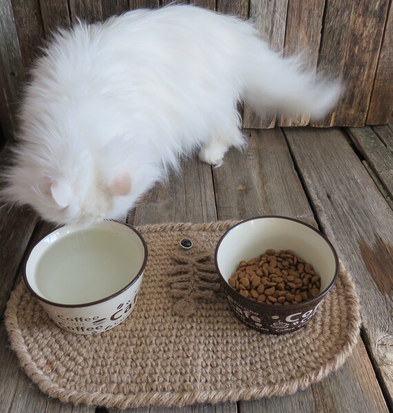 Cat Food Mats Cat Placemat Pet Mat Cat Mat Crochet Placemat Etsy