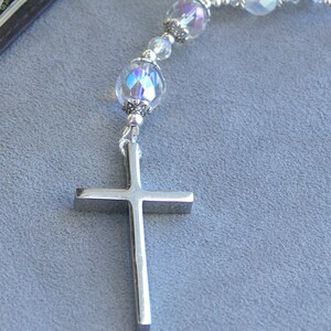 Protestant/Anglican Prayer Beads Inspirational, Christian Czech Glass, Stainless Steel, Pewter image 2