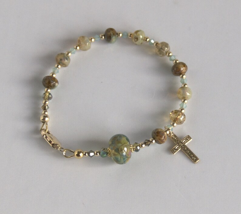 Christian Prayer Bead Bracelet Glass Lampwork and Etsy