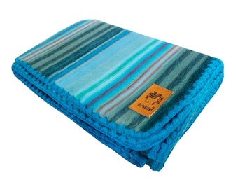 Alpaca Blanket Queen Size Handmade Blanket for Home or Outdoor Alpaca Wool Blanket for Winter or Summer Blanket Gift Light Turquoise
