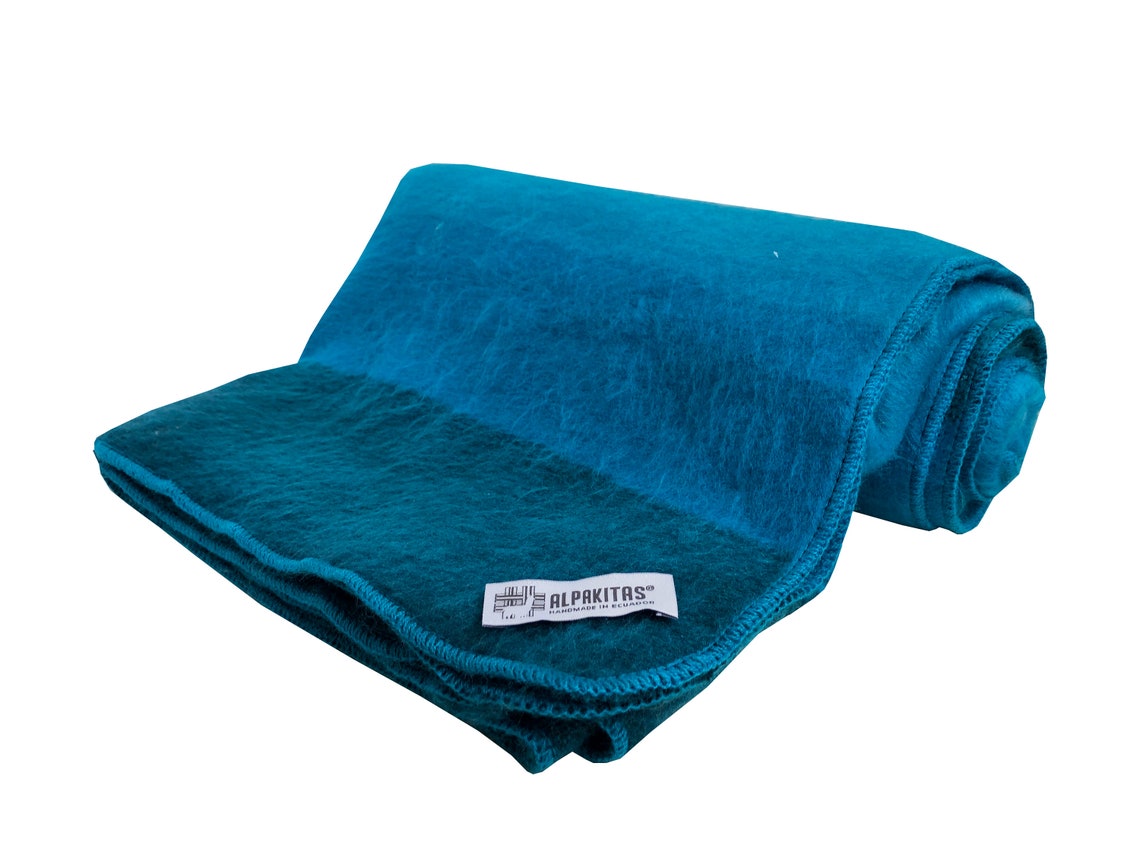 Kids Handmade Alpaca Blanket Turquoise Baby Alpaca Throw Etsy