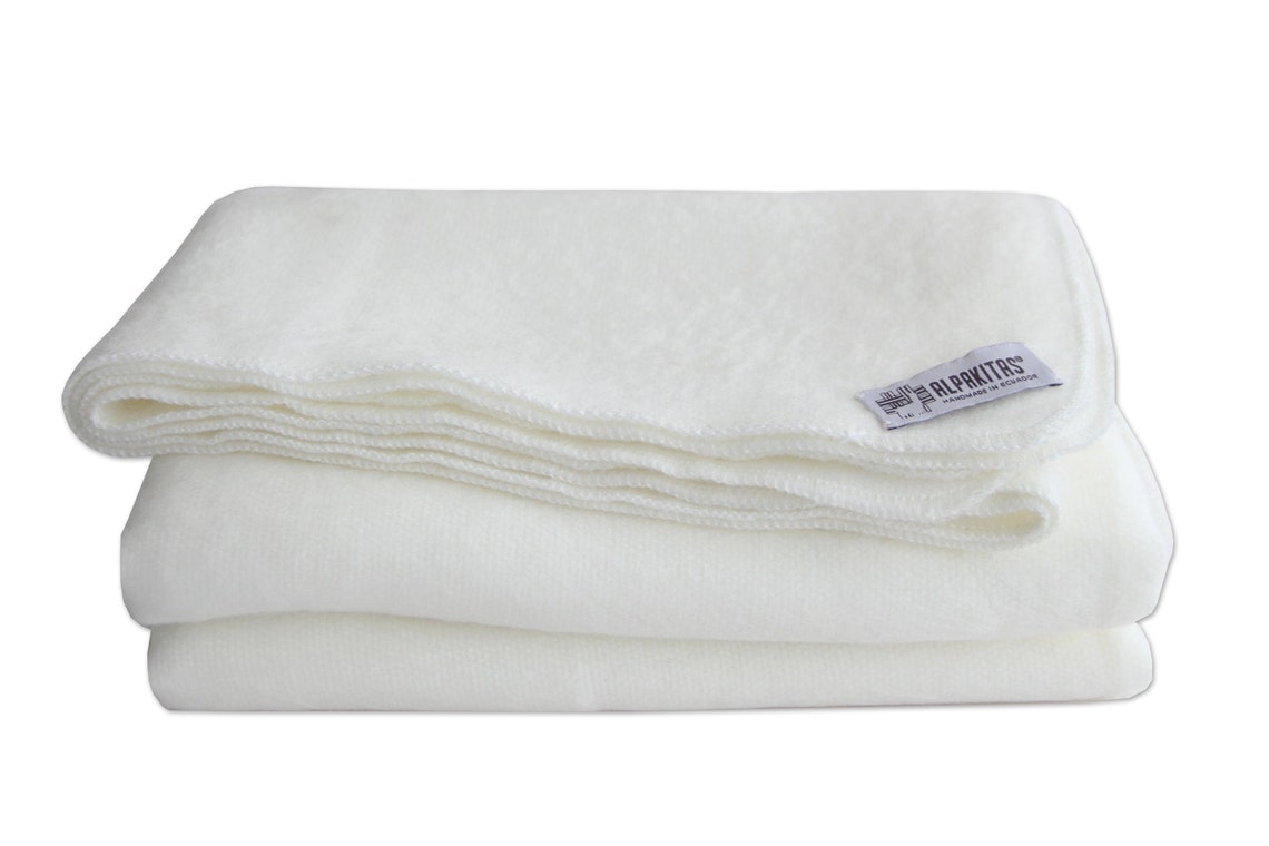 Kids Handmade Alpaca Blanket White Baby Alpaca Throw Blanket Alpaca