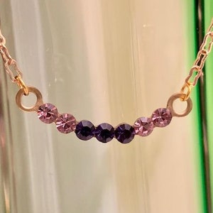 Dainty Amethyst Necklace; Short Layering Necklace; Amethyst Necklace; Dainty Necklace; Simple Amethyst Necklace; Simple Necklace; Birthstone