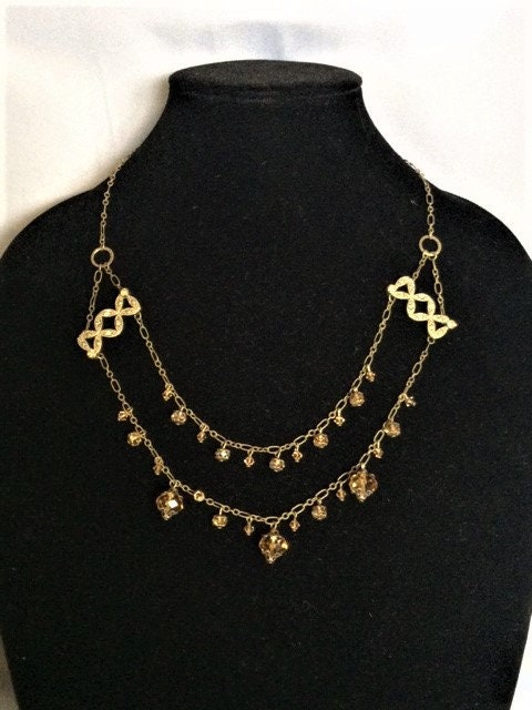 Louis Vuitton Double Layer Blooming Strass Necklace