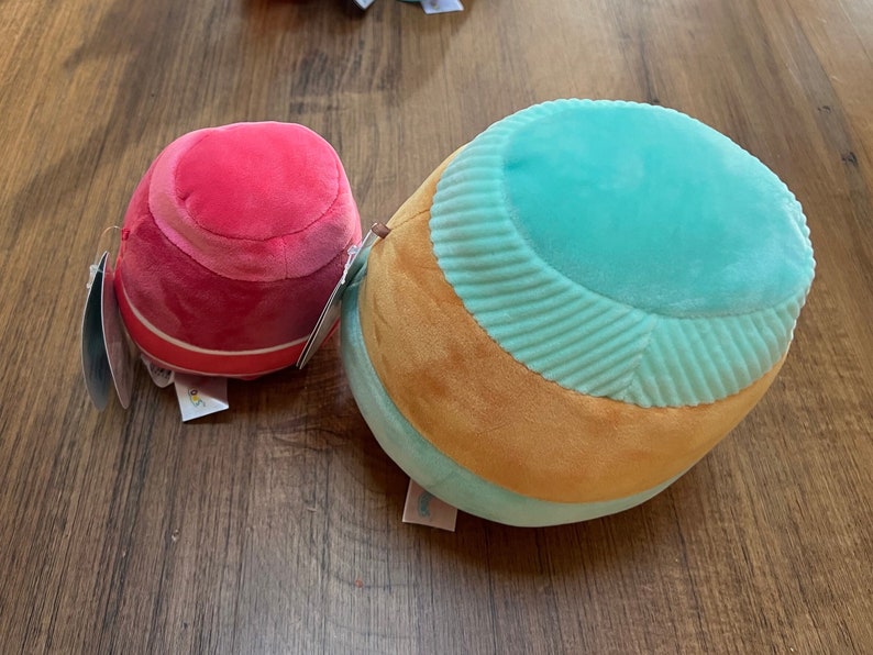 New Squishmallow 5 Roz Rasberry Jam Jelly Kellytoy and 8 Antoine Peanut