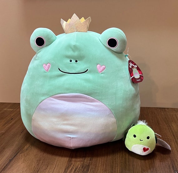 NWT Squishmallow 16 Fenra Frog With Crown Princess New Kellytoy 4