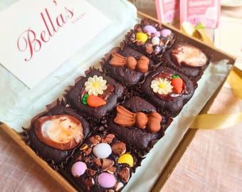 1 LEFT! Spring Brownies - Rich Chocolate, Fudgy & Indulgent - Letterbox Brownies / Chocolate Brownies / Easter Brownies