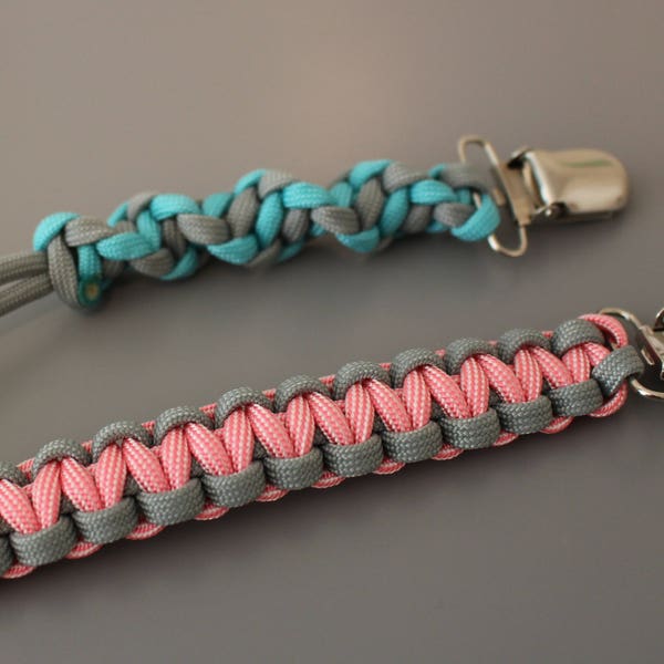 Paracord Binky Clip - Custom Colours