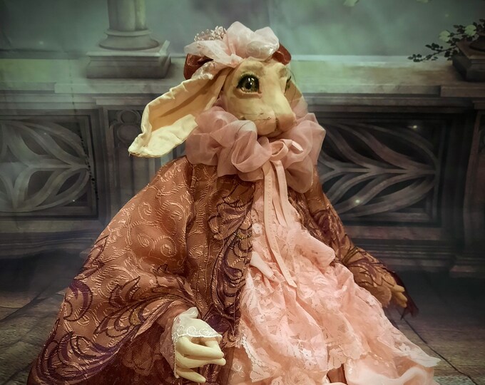 White Rabbit Art Doll Wonderland Doll Rabbit Doll Wonderland Hand ...