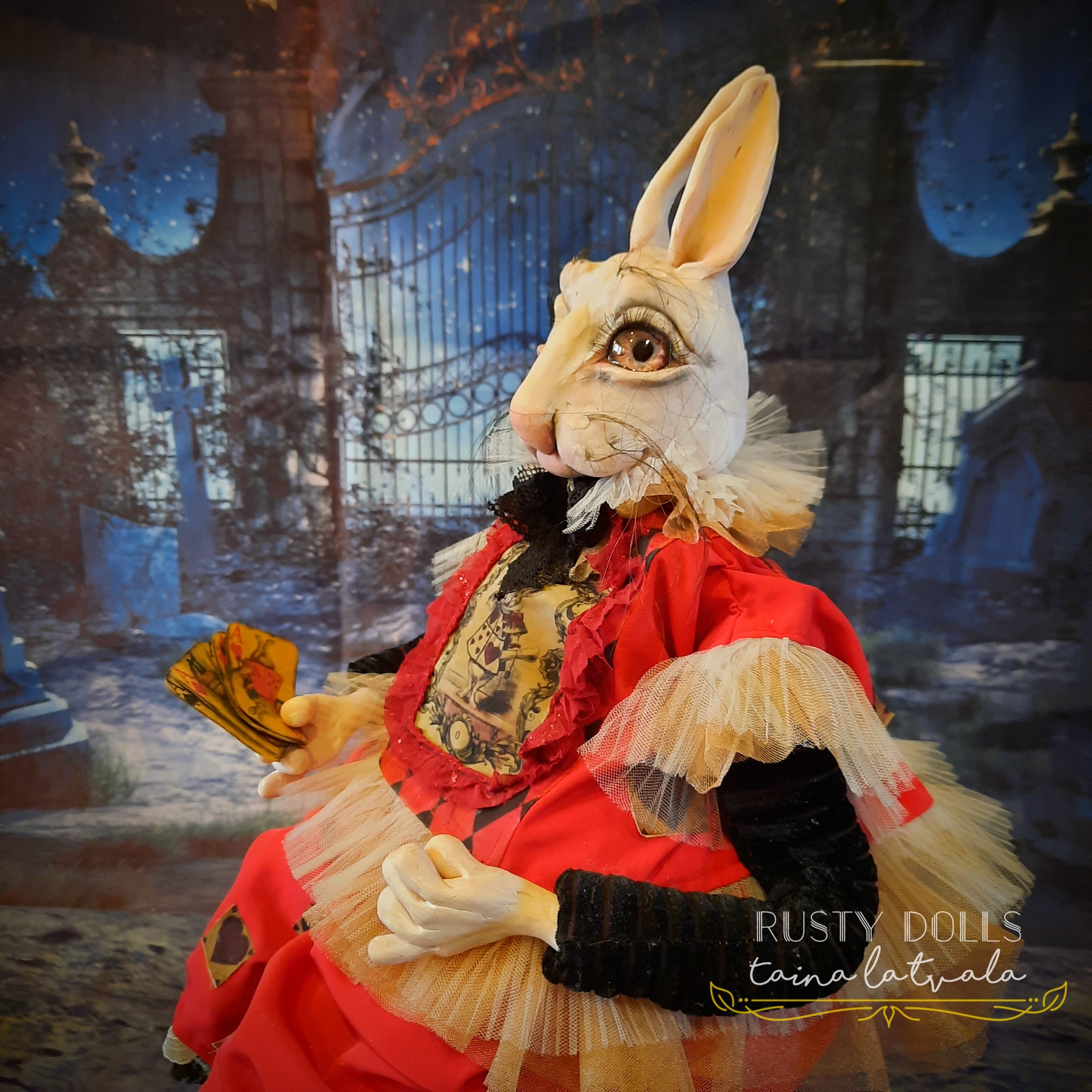 White Rabbit - Art Doll - Wonderland Doll - Rabbit Doll - Wonderland ...