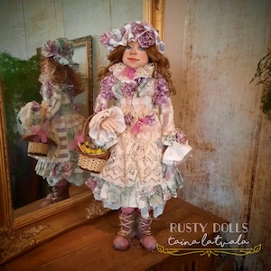 Fine Art Doll - Art Doll - Unique Doll - Polymer Clay Art - Doll - Collectible Doll - Vintage Style Doll - Author&#39;s Doll - OOAK Doll
