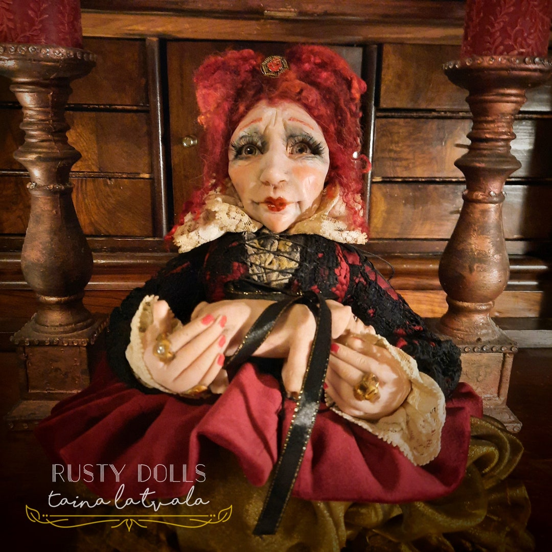 Red Queen Doll Red Queen Art Doll Wonderland Doll Fine Art Doll Art