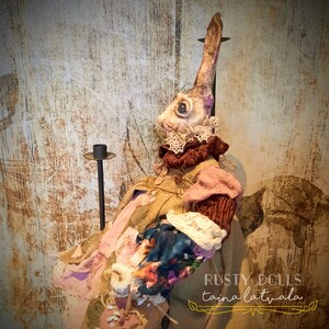 White Rabbit Art Doll Wonderland Doll Rabbit Doll Wonderland Hand ...